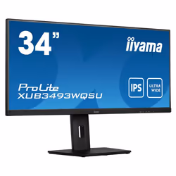 iiyama ProLite XUB3493WQSU-B5, 86,4 cm (34"), 3440 x 1440 pixels, UltraWide Quad HD, LED, 4 ms, Noir