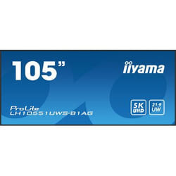 iiyama LH10551UWS-B1AG affichage de messages Panneau plat de signalisation numérique 2,66 m (104.7") LED 500 cd/m² Full HD Ultra large Noir 24/7
