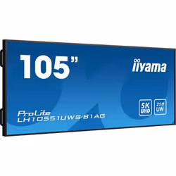 iiyama LH10551UWS-B1AG affichage de messages Panneau plat de signalisation numérique 2,66 m (104.7") LED 500 cd/m² Full HD Ultra large Noir 24/7