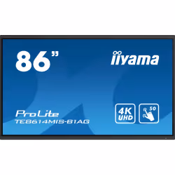 iiyama TE8614MIS-B1AG, Écran plat interactif, 2,17 m (85.6"), LCD, 3840 x 2160 pixels, Wifi, 24/7