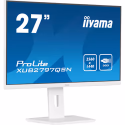 iiyama ProLite XUB2797QSN-W1 écran plat de PC 27" Wide Quad HD LED Blanc