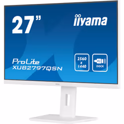 iiyama ProLite XUB2797QSN-W1 écran plat de PC 27" Quad HD LED Blanc - Vue supplémentaire 5