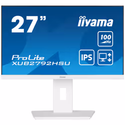 iiyama ProLite XUB2792HSU-W6, 68,6 cm (27"), 1920 x 1080 pixels, Full HD, LED, 0,4 ms, Blanc