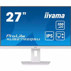 iiyama ProLite XUB2792QSU-W6, 68,6 cm (27"), 2560 x 1440 pixels, Wide Quad HD, LED, 0,4 ms, Blanc