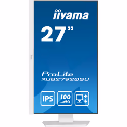 iiyama ProLite XUB2792QSU-W6 écran plat de PC 27" Wide Quad HD LED Blanc