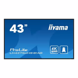 iiyama LH4375UHS-B1AG, 108 cm (42.5"), LCD, 3840 x 2160 pixels, Wifi, 18/7