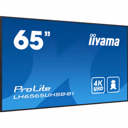 iiyama ProLite Écran plat de signalisation numérique 64.5" LCD Wifi 500 cd/m² 4K Ultra HD Noir Intégré dans le processeur 24/7