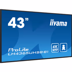 iiyama LH4365UHSB-B1 affichage de messages En forme de kiosk 42.5" LED Wifi 800 cd/m² 4K Ultra HD Noir Intégré dans le processeur 24/7