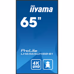 iiyama LH6565UHSB-B1 affichage de messages En forme de kiosk 64.5" LED Wifi 800 cd/m² 4K Ultra HD Noir Intégré dans le processeur 24/7