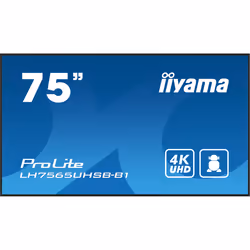 iiyama LH7565UHSB-B1, En forme de kiosk, 189,2 cm (74.5"), LED, 3840 x 2160 pixels, Wifi, 24/7