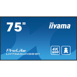 iiyama LH7565UHSB-B1 affichage de messages En forme de kiosk 74.5" LED Wifi 800 cd/m² 4K Ultra HD Noir Intégré dans le processeur 24/7