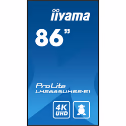 iiyama LH8665UHSB-B1 affichage de messages En forme de kiosk 2,18 m (86") LED Wifi 800 cd/m² 4K Ultra HD Noir Intégré dans le processeur 24/7