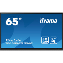 iiyama TE6512MIS-B3AG affichage de messages En forme de kiosk 65" LCD Wifi 400 cd/m² 4K Ultra HD Noir Écran tactile Intégré dans le processeur 24/7