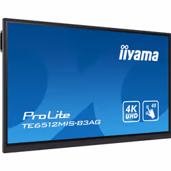 iiyama TE6512MIS-B3AG affichage de messages En forme de kiosk 65" LCD Wifi 400 cd/m² 4K Ultra HD Noir Écran tactile Intégré dans le processeur 24/7