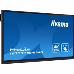 iiyama TE7512MIS-B3AG affichage de messages En forme de kiosk 75" LCD Wifi 400 cd/m² 4K Ultra HD Noir Écran tactile Intégré dans le processeur 24/7