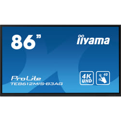 iiyama TE8612MIS-B3AG affichage de messages En forme de kiosk 2,18 m (86") LCD Wifi 400 cd/m² 4K Ultra HD Noir Écran tactile Intégré dans le processeur 24/7
