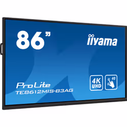 iiyama TE8612MIS-B3AG affichage de messages En forme de kiosk 2,18 m (86") LCD Wifi 400 cd/m² 4K Ultra HD Noir Écran tactile Intégré dans le processeur 24/7