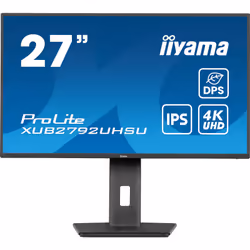 iiyama ProLite XUB2792UHSU-B6, 68,6 cm (27"), 3840 x 2160 pixels, Dual UHD, LED, 4 ms, Noir
