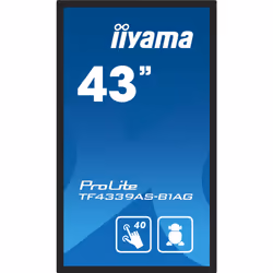 iiyama TF4339AS-B1AG affichage de messages Écran plat de signalisation numérique 42.5" LED 500 cd/m² 2.4K Ultra HD Noir Écran tactile Intégré dans le processeur Android 24/7