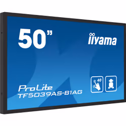 iiyama TF5039AS-B1AG affichage de messages Écran plat de signalisation numérique 49.5" LED 500 cd/m² 4K Ultra HD Noir Écran tactile Intégré dans le processeur Android 24/7