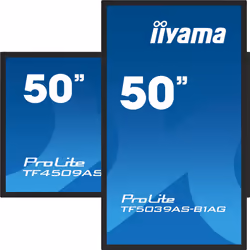 iiyama TF5039AS-B1AG affichage de messages Écran plat de signalisation numérique 49.5" LED 500 cd/m² 4K Ultra HD Noir Écran tactile Intégré dans le processeur Android 24/7