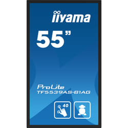 iiyama TF5539AS-B1AG affichage de messages Écran plat de signalisation numérique 54.6" LED 500 cd/m² 4K Ultra HD Noir Écran tactile Intégré dans le processeur Android 24/7