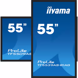 iiyama TF5539AS-B1AG affichage de messages Écran plat de signalisation numérique 54.6" LED 500 cd/m² 4K Ultra HD Noir Écran tactile Intégré dans le processeur Android 24/7