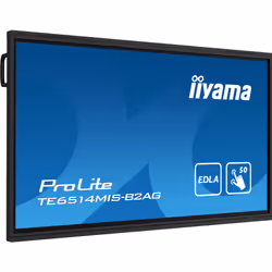 iiyama PROLITE TE6514MIS-B2AG Écran plat de signalisation numérique 65" Wifi 435 cd/m² 4K Ultra HD Noir Écran tactile Intégré dans le processeur Android 24/7