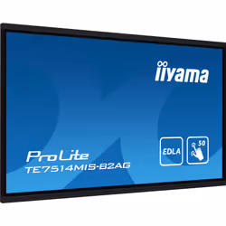 iiyama PROLITE TE7514MIS-B2AG Écran plat de signalisation numérique 75" Wifi 435 cd/m² 4K Ultra HD Noir Écran tactile Intégré dans le processeur Android 24/7