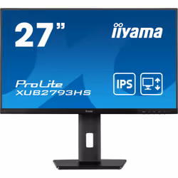 iiyama ProLite XUB2793HS-B6, 6,86 cm (2.7"), 1920 x 1080 pixels, Full HD, LED, 1 ms, Noir