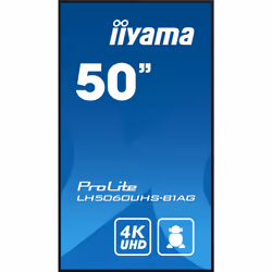 iiyama LH5060UHS-B1AG affichage de messages Carte A numérique 49.5" LED Wifi 500 cd/m² 4K Ultra HD Noir Intégré dans le processeur 24/7