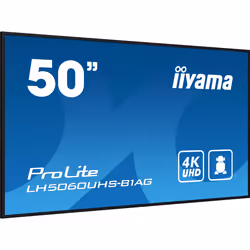 iiyama LH5060UHS-B1AG affichage de messages Carte A numérique 49.5" LED Wifi 500 cd/m² 4K Ultra HD Noir Intégré dans le processeur 24/7