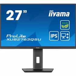 iiyama ProLite XUB2763QSU-B1, 68,6 cm (27"), 2560 x 1440 pixels, Full HD, LED, 2 ms, Noir