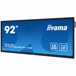 iiyama TE9218UWI-B1AG affichage de messages Écran plat de signalisation numérique 2,32 m (91.5") LED Wifi 500 cd/m² 5K Ultra HD Noir Écran tactile Intégré dans le processeur Android 16/7 - Vue supplémentaire 4