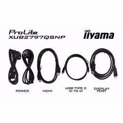 iiyama ProLite XUB2797QSNP-B1 Écran PC IPS 27 Pouces QHD 100 Hz USB-C Noir - Vue supplémentaire 14