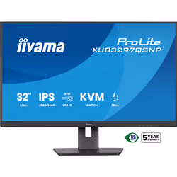 iiyama ProLite XUB3297QSNP-B1 Écran PC IPS 32 Pouces QHD 100 Hz Noir - Vue supplémentaire 8