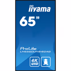 iiyama LH6560UHS-B2AG affichage de messages Carte A numérique 65" LED Wifi 500 cd/m² 4K Ultra HD Noir Intégré dans le processeur 24/7