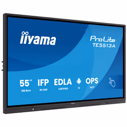iiyama TE6513A-B1AG Écran d'affichage dynamique Écran plat interactif 163,8 cm (64.5") Wifi 450 cd/m² 4K Ultra HD Noir Écran tactile Intégré dans le processeur Android 18/7