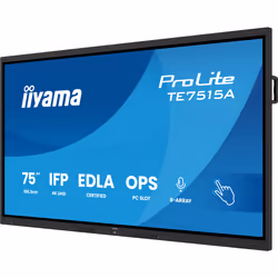 iiyama TE7515A-B1AG Écran d'affichage dynamique Écran plat de signalisation numérique 189,2 cm (74.5") Wifi 550 cd/m² 4K Ultra HD Noir Écran tactile Intégré dans le processeur Android