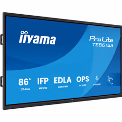 iiyama TE8615A-B1AG Écran d'affichage dynamique Écran plat de signalisation numérique 2,18 m (86") Wifi 550 cd/m² 4K Ultra HD Noir Écran tactile Intégré dans le processeur Android