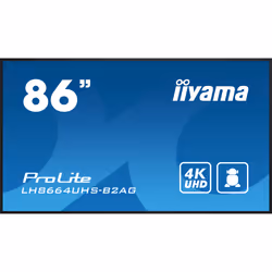 iiyama LH8664UHS-B2AG, Écran plat de signalisation numérique, 2,18 m (86"), 3840 x 2160 pixels, Wifi, 24/7