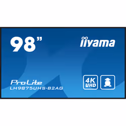 iiyama LH9875UHS-B2AG, Écran plat de signalisation numérique, 2,48 m (97.5"), LED, 3840 x 2160 pixels, Wifi, 24/7