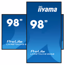 iiyama LH9875UHS-B2AG affichage de messages Écran plat de signalisation numérique 2,48 m (97.5") LED Wifi 500 cd/m² 4K Ultra HD Noir Intégré dans le processeur Android 11 24/7 - Vue supplémentaire 4