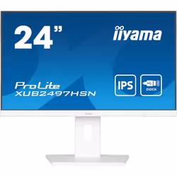 iiyama ProLite XUB2497HSN-W2, 60,5 cm (23.8"), 1920 x 1080 pixels, Full HD, LED, 1 ms, Blanc