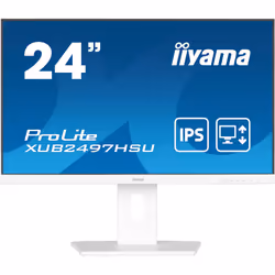 iiyama ProLite XUB2497HSU-W2, 60,5 cm (23.8"), 1920 x 1080 pixels, Full HD, LED, 1 ms, Blanc