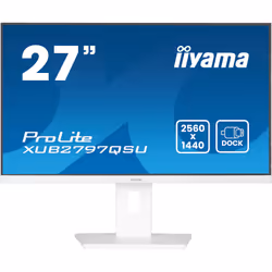 iiyama ProLite XUB2797QSU-W2, 68,6 cm (27"), 2560 x 1440 pixels, Quad HD, LED, 1 ms, Blanc