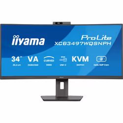 iiyama ProLite XCB3497WQSNPH-B1, 86,4 cm (34"), 3440 x 1440 pixels, 0,4 ms, Noir