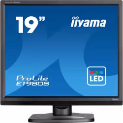 iiyama ProLite E1980S-B1, 48,3 cm (19"), 1280 x 1024 pixels, VGA, LED, 3 ms, Noir