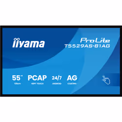 iiyama T5529AS-B1AG, Écran plat interactif, 138,7 cm (54.6"), LED, 3840 x 2160 pixels, Wifi, 24/7