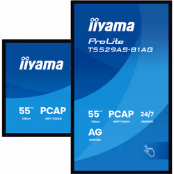 iiyama T5529AS-B1AG Écran d'affichage dynamique Écran plat interactif 138,7 cm (54.6") LED Wifi 500 cd/m² 4K Ultra HD Noir Écran tactile Intégré dans le processeur Android 24/7 - Vue supplémentaire 5